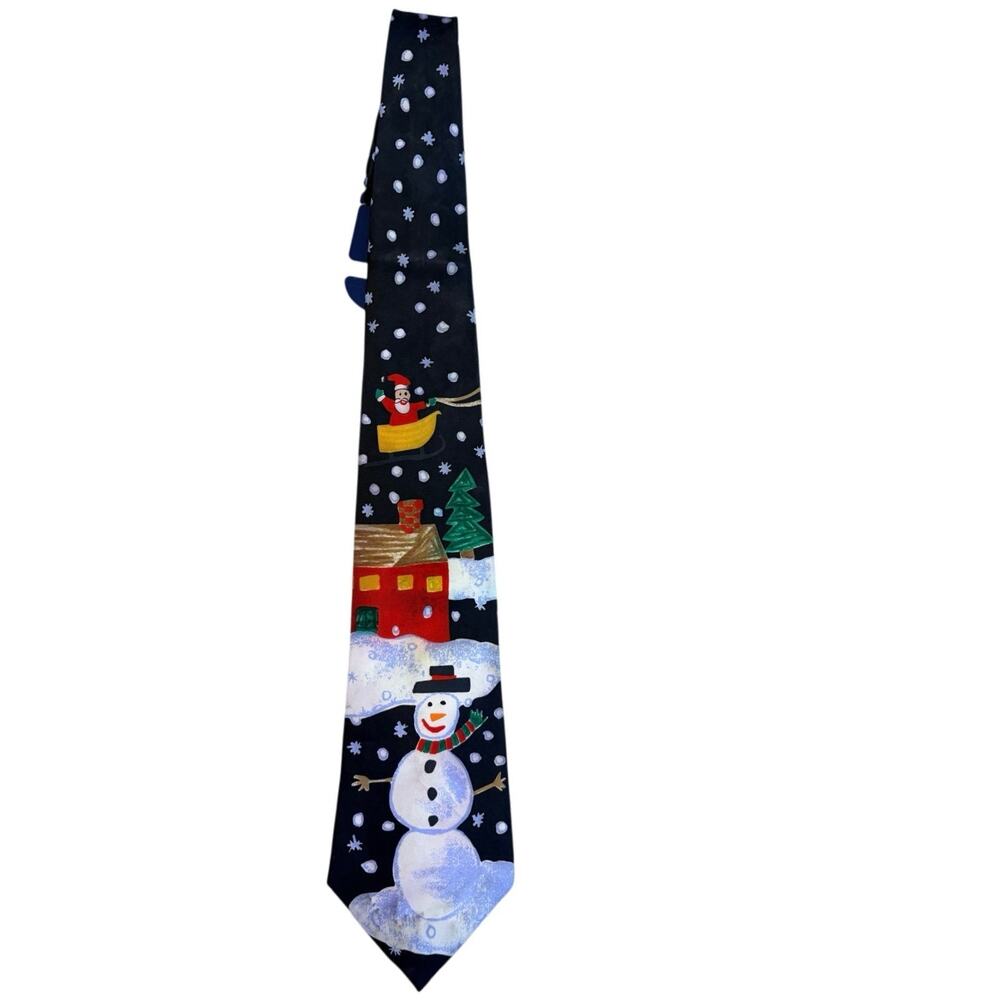 NWT Save the Children Collection Snowman Necktie Holiday Novelty Silk 56”x4”